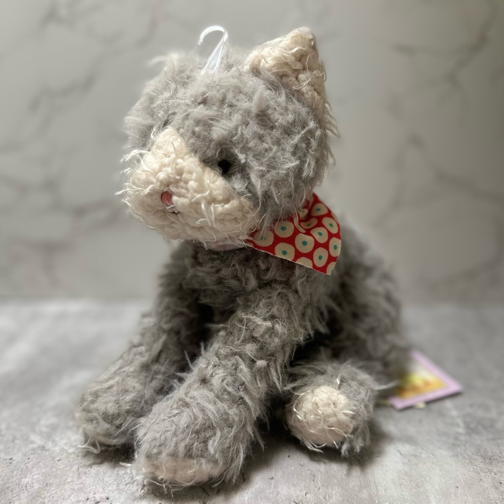 Bunnies By The Bay NWT cat with bandana kitten kitty plushie